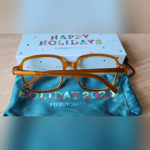 Orange oversized retro glasses frames - Picture 6 of 11